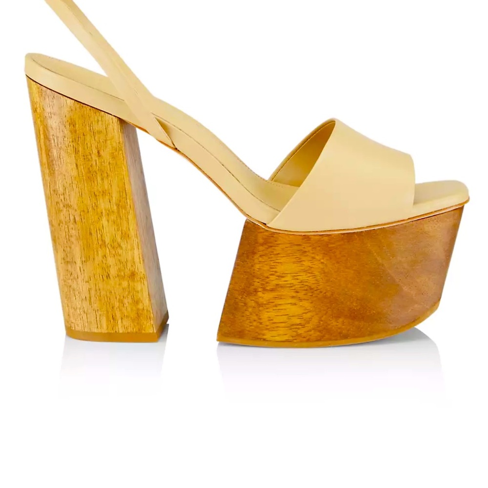 Never been worn beige platforms to rock your summer wardrobe! Perfect condition